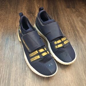 Under Armour Notre Dame Navy Blue & Gold Sneakers